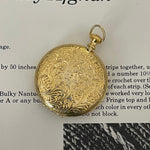 Gold pill case locket