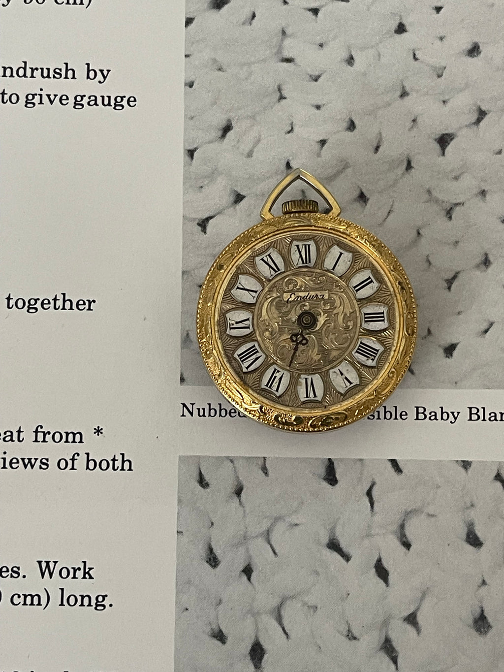 Gold watch pendant