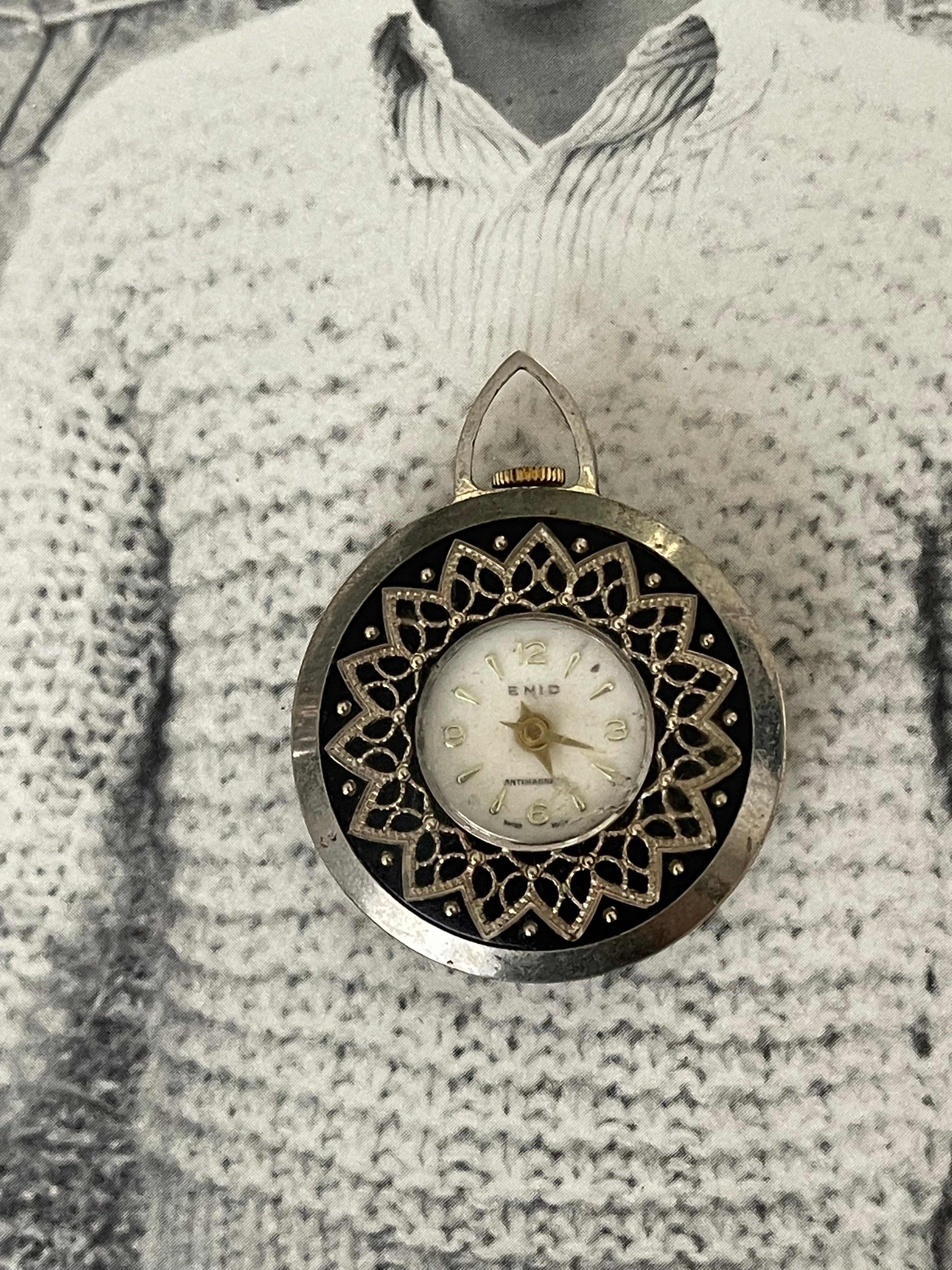 Two toned watch pendant